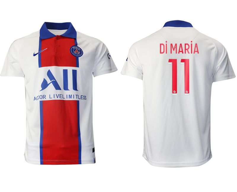 Men 2020-2021 club Paris St German away aaa version #11 white Soccer Jerseys